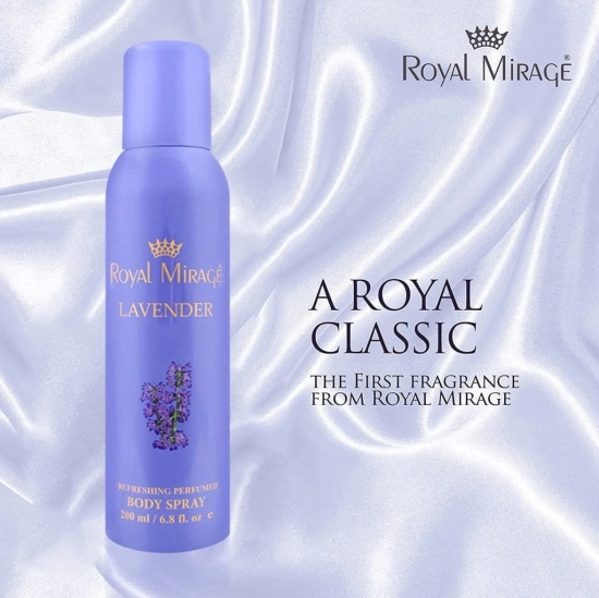 Royal Mirage Lavender Perfumed Body Deodorant Spray 200ml