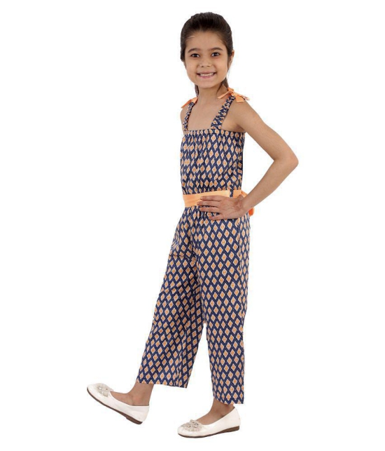 Kids Cave - Blue Rayon Girls Jumpsuit ( Pack of 1 ) - None