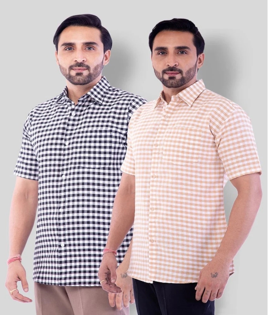 DESHBANDHU DBK - Multicolor Cotton Regular Fit Mens Casual Shirt (Pack of 2 ) - None