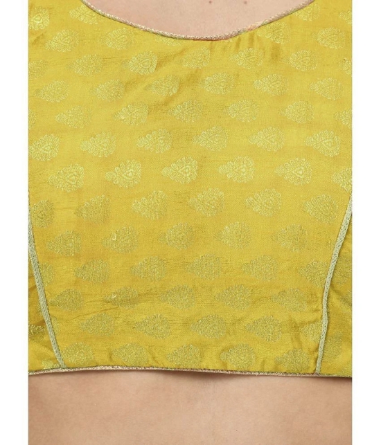 clafoutis Chiffon Solid Saree With Blouse Piece - Yellow ( Pack of 1 ) - Yellow