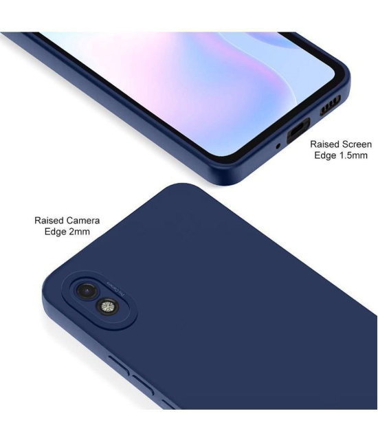 Case Vault Covers - Blue Silicon Plain Cases Compatible For Xiaomi Redmi 9i ( Pack of 1 ) - Blue