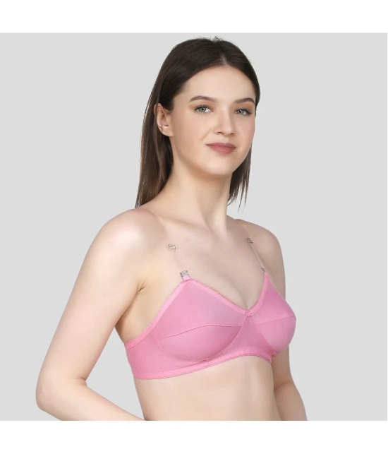 TCG - Pink Cotton Blend Non Padded Womens Push Up Bra ( Pack of 2 ) - None