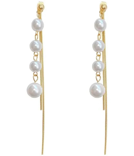 FASHION FRILL Golden Danglers Earrings ( Pack of 2 ) - Golden