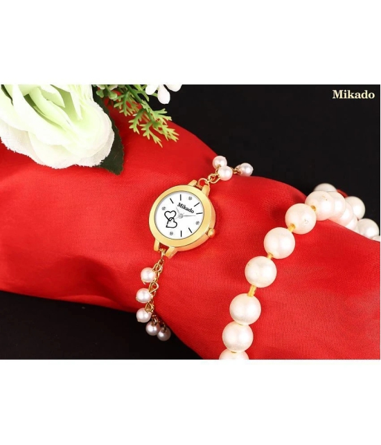 Mikado - Gold Stainless Steel Analog Womens Watch