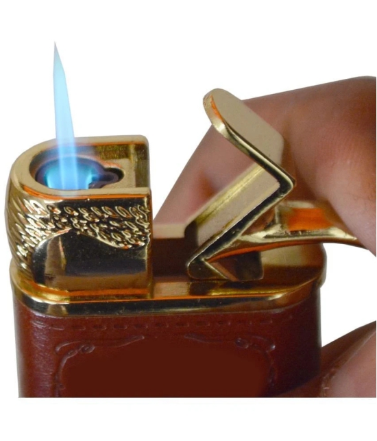 JMALL - Brown Aluminium Cigarette Lighter ( Pack of 1 ) - Brown