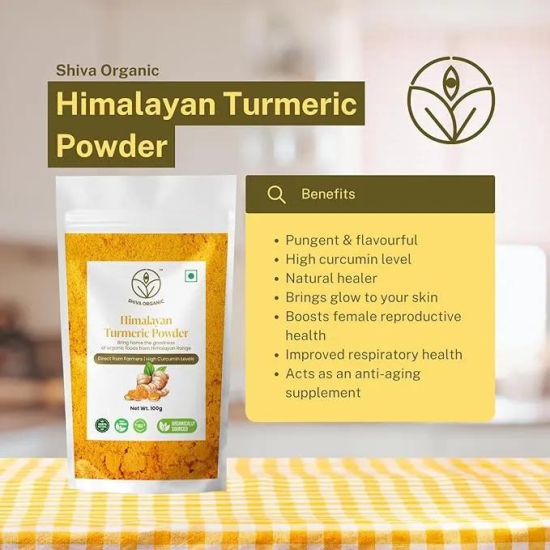 Shiva Organic’s Himalayan Turmeric Powder I Organic Haldi-400g