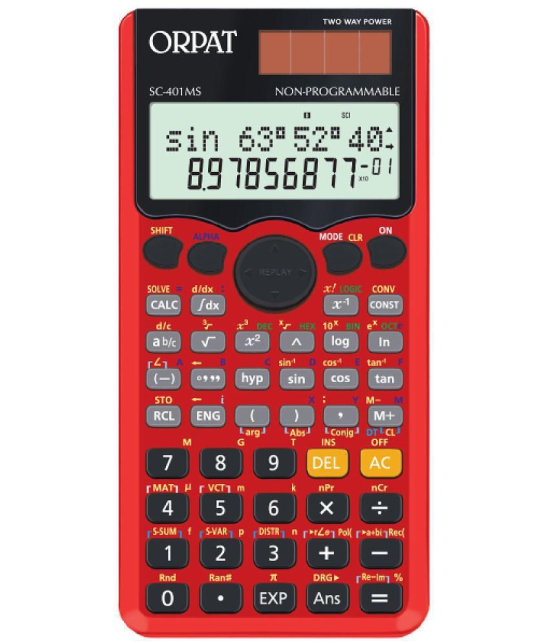 Orpat Scientific Desktop Calculators SC-401 MS EMPIRE RED