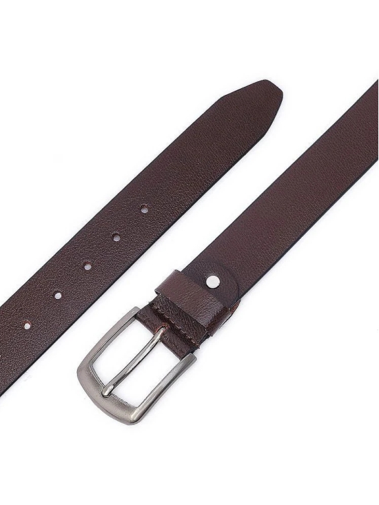 Loopa - Brown 100% Leather Mens Formal Belt ( Pack of 1 ) - None