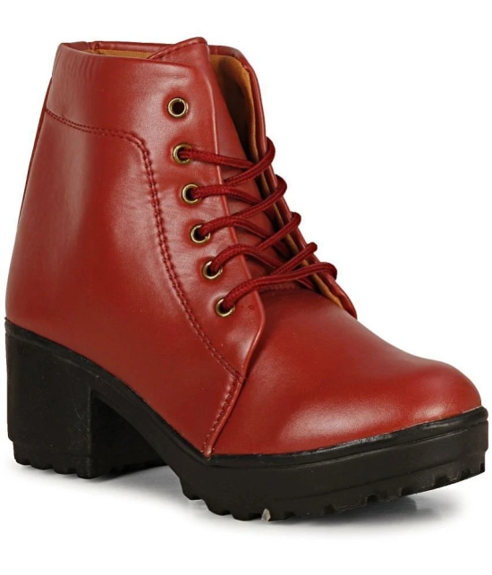 Commander Shoes - Red Womens Ankle Length Boots - None