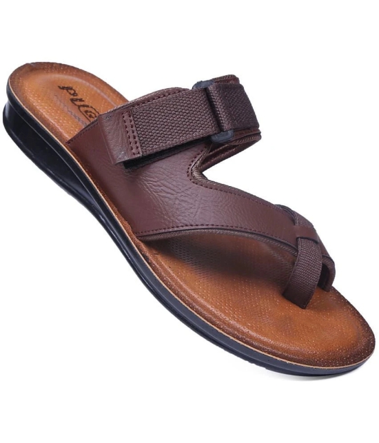 ASIAN Brown Mens Daily Slipper - None