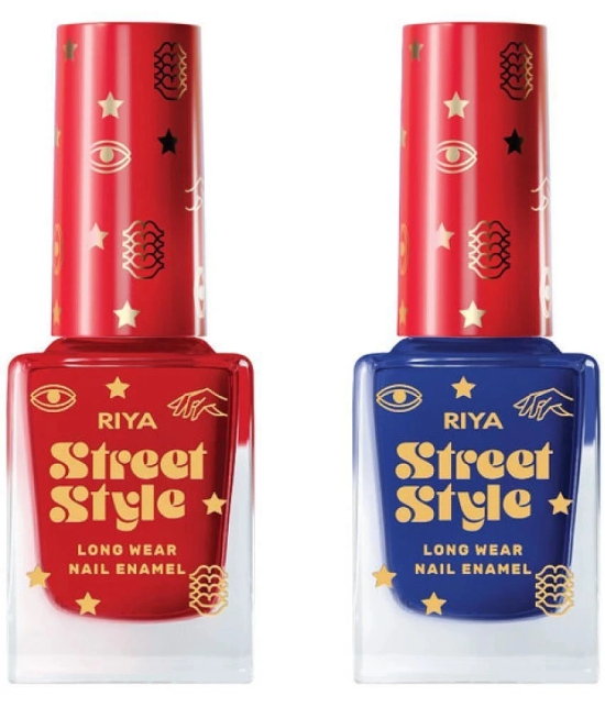 Street Style Multi Glossy Nail Polish ( Pack of 2 )