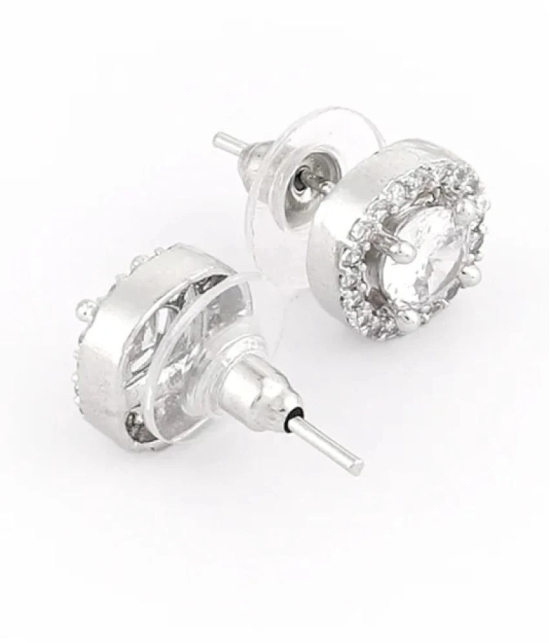 gilher White Stud Earrings ( Pack of 1 ) - White