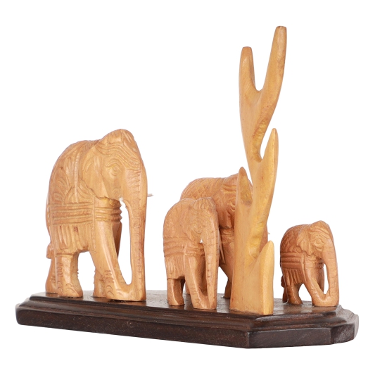 SANDALWOOD ELEPHANT WITH BABY2.5