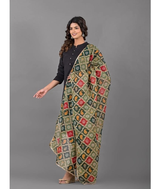 Apratim Green Cotton Blend Womens Dupatta - ( Pack of 1 ) - Green