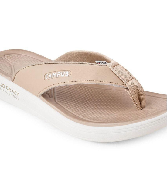 Campus - Beige Women''s Massage Flip Flop - None