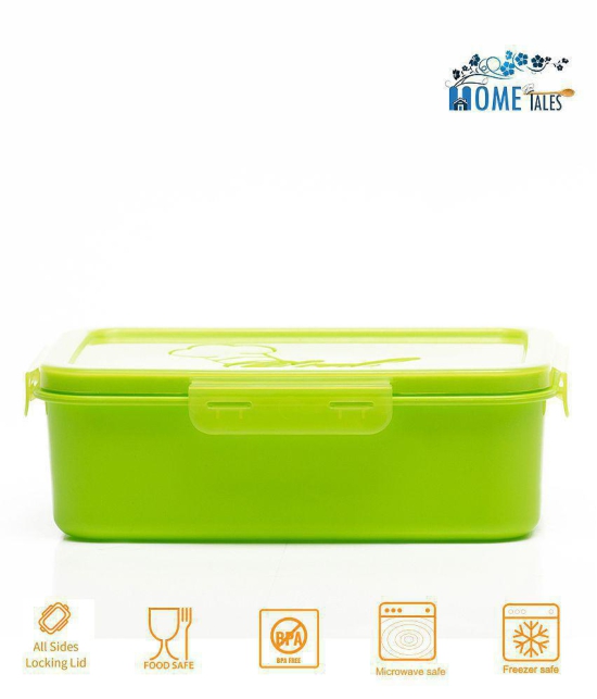 HOMETALES Multi-Purpose Container 3000ml, 2000ml, 1000ml, 650ml, 330ml,Green (5U) - Green