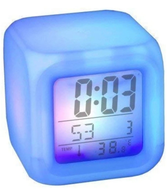 DAYBETTER Digital Plastic Square Table Clock - Pack of 1