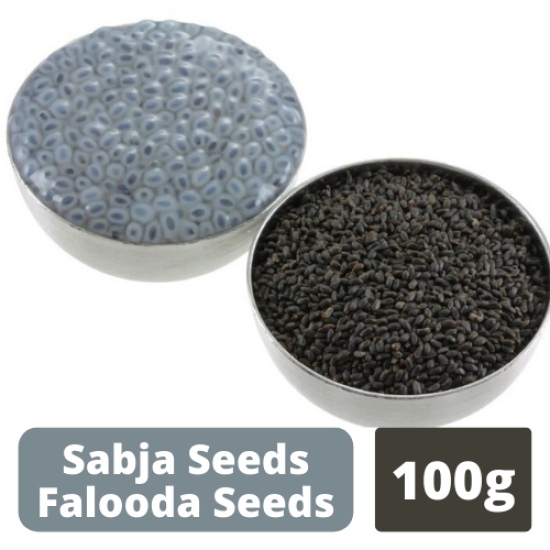 Sabja Seeds / Tukmaria Seeds / Falooda Seeds / Sweet Basil Seeds-250 Gms