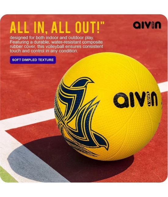 AIVIN Flying Volleyball/Rubber Moulded Construction/for Indoor/Outdoor/Hobby Balls/for Men/Women Size - 4 - 4