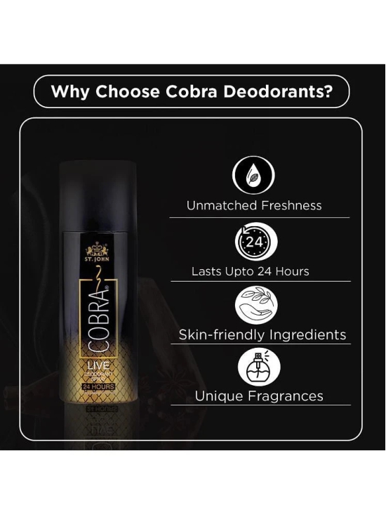 St. John Cobra Live Long Lasting Deodorant Spray for Men 50 ml ( Pack of 1 )