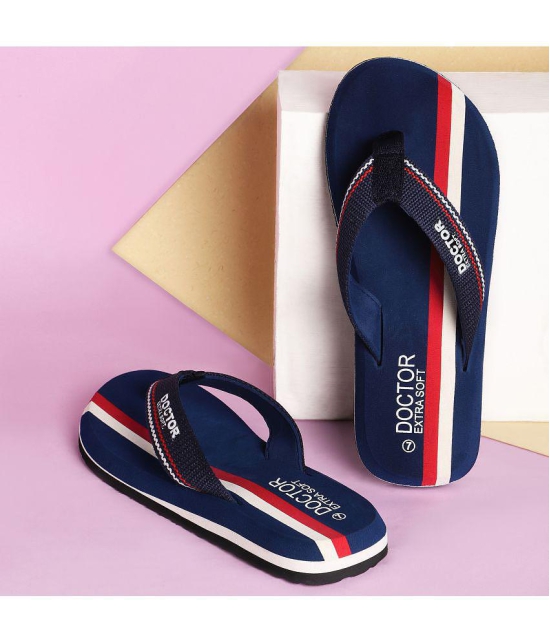 DOCTOR EXTRA SOFT - Navy Mens Daily Slipper - None