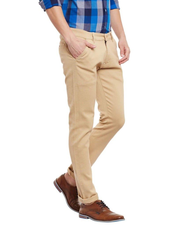 Rodamo  Men Khaki Slim Fit Trousers