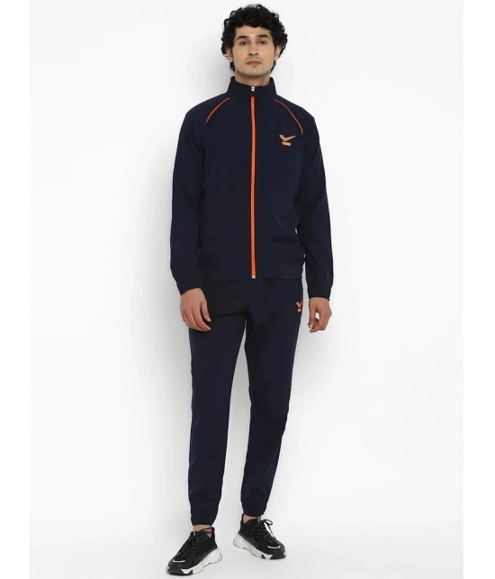 YUUKI - Navy Polyester Regular Fit Printed Mens Sports Tracksuit ( Pack of 1 ) - None