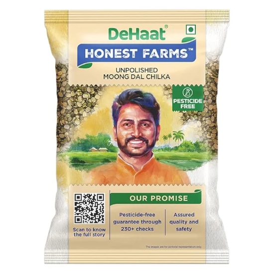 Dehaat Honest Farms Dehaat Unplshd Moong Dal Chilka  500 Gm, 1 Pc