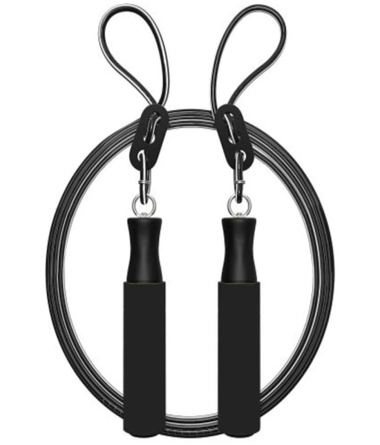 Black Skipping Rope ( Pack of 1 ) - Black