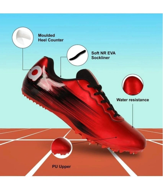 Aivin Race Red Mens Sports Running Shoes - None