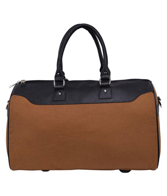 Leather World Tan Solid M Duffle Bag - M