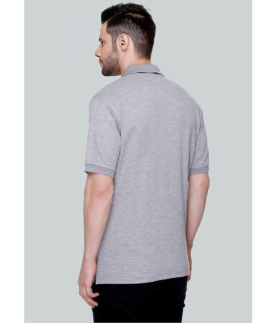 LEEBONEE - Grey Cotton Blend Regular Fit Men's Polo T Shirt ( Pack of 1 ) - None