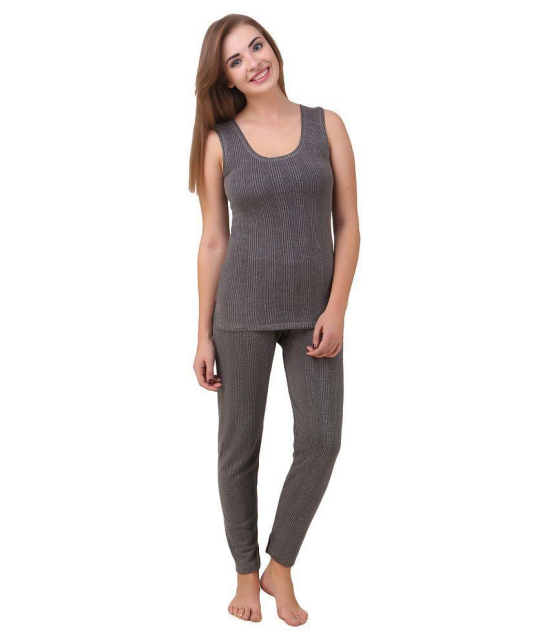 HAP Charcoal Thermal Sleeveless Topwear - M