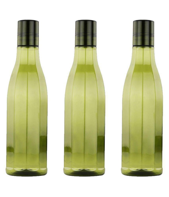 Oliveware Premium AKQUA Range Plastic Water Bottle, 1L, Set of 3, Green - Green