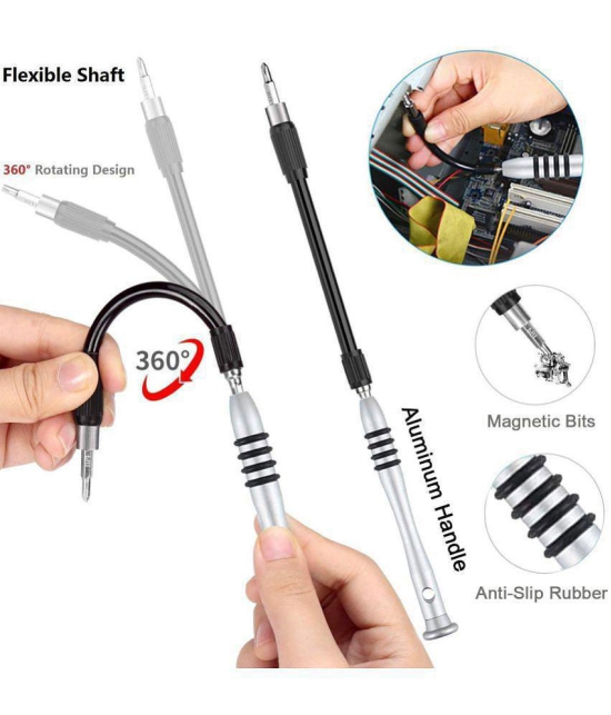 GIT-Latest PC Repair Screwdriver Set, 110 in 1 Professional Precision Screwdriver Set, Multi-Function Magnetic Repair Computer Tool Kit For Mobiles/Tablets/Glasses/Laptop/PC Gray