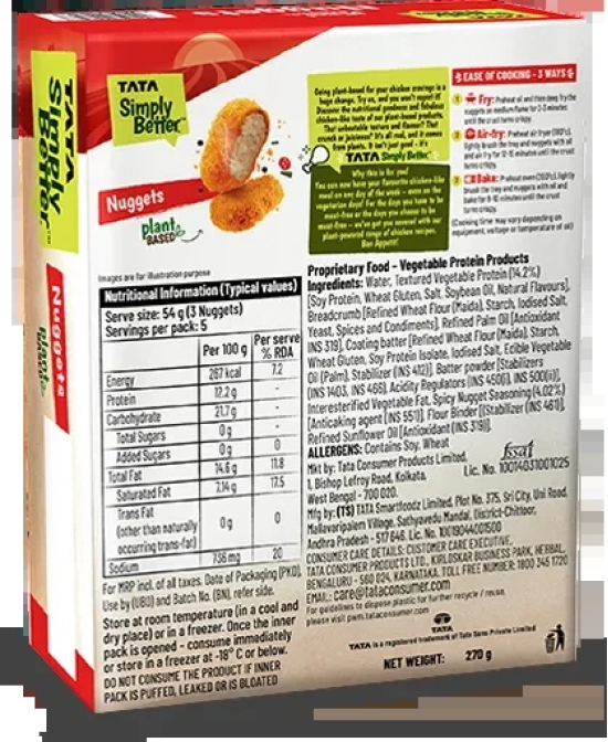 Tata Simply Better Plant-Based Nuggets 270g