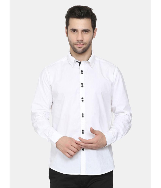 Life Roads - White 100% Cotton Slim Fit Men's Casual Shirt ( Pack of 1 ) - None