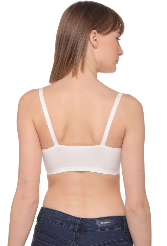 Sona Women CH SB 700 Everyday Full Coverage Non padded High Impact Stylish White Front Zig Zag Cutting Seamless Bra-XL / White / POLYAMIDE ELASTANE