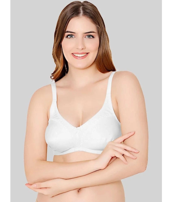 Bodycare White Cotton Blend Non Padded Womens Everyday Bra ( Pack of 1 ) - None