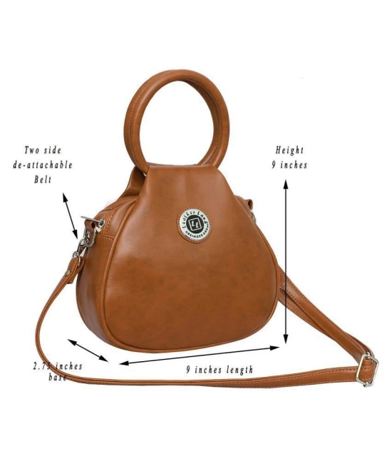 Leather Land - Tan Faux Leather Sling Bag - Tan