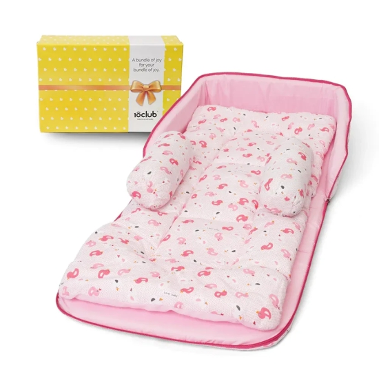 Compact Baby Bed In A Bag Gift Box Pink