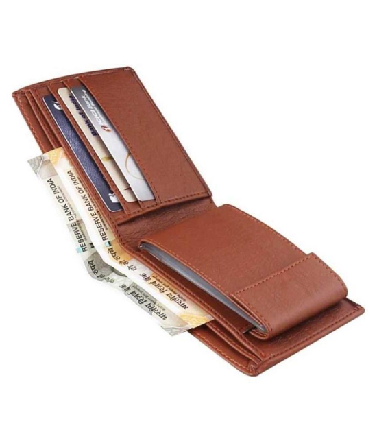 Sambhav Deals - Tan PU Men's Regular Wallet ( Pack of 1 )