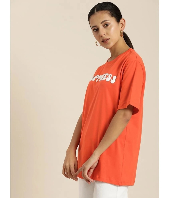 Dillinger - Orange Cotton Loose Fit Womens T-Shirt ( Pack of 1 ) - None