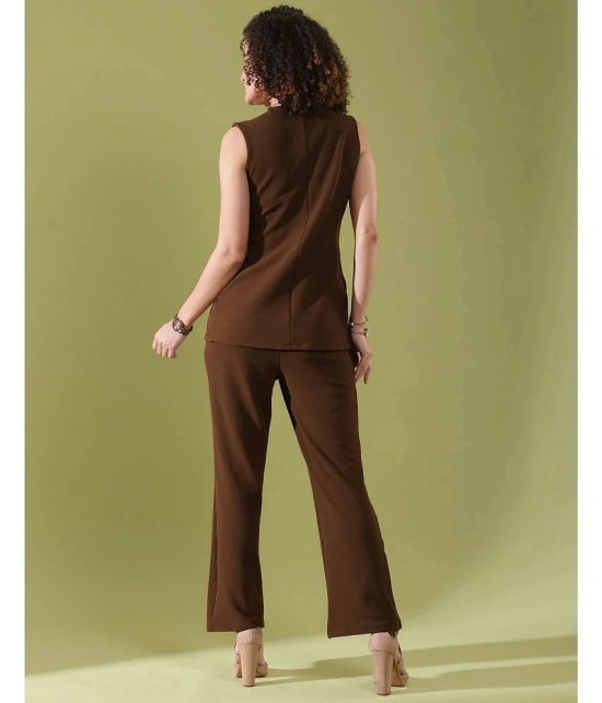 Selvia Brown Dyed Pant Top Set - None