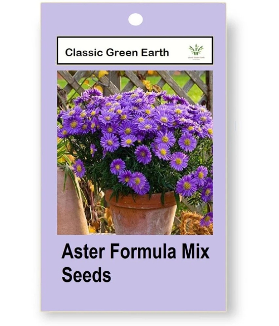 CLASSIC GREEN EARTH - Flower Seeds ( Aster Formula Mix 50 Seeds )