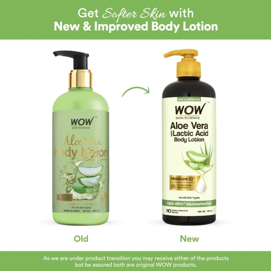 Aloe Vera Body Lotion (Ultra Light) For Dry Skin 400 ml - PACK OF 2