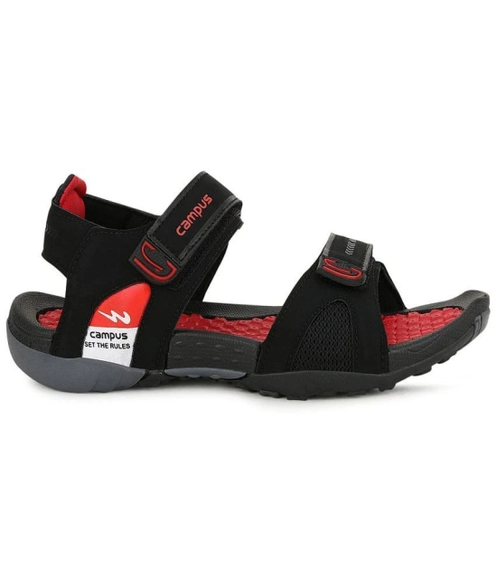 Campus - Black Mens Floater Sandals - None