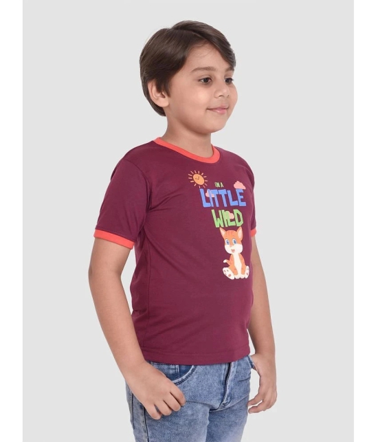 Neo Garments - Maroon Cotton Boys T-Shirt ( Pack of 1 ) - None