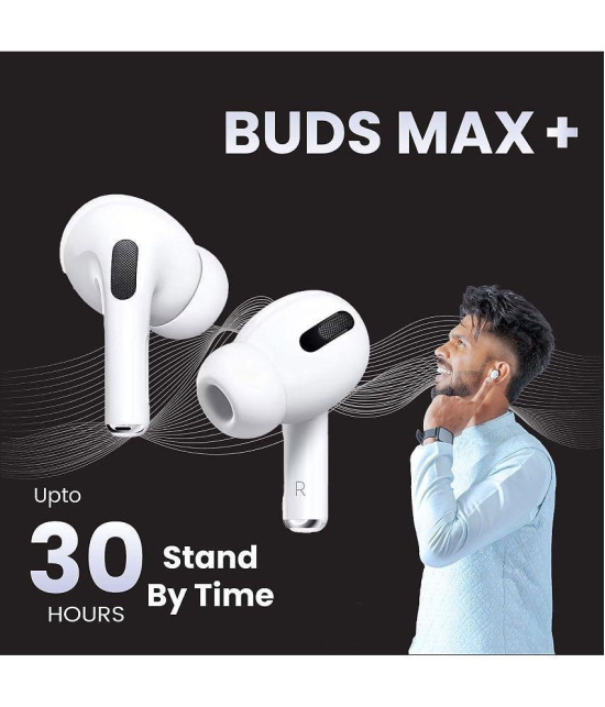 VEhop AirBuds Bluetooth True Wireless (TWS) In Ear 20 Hours Playback Powerfull bass,Fast charging IPX4(Splash & Sweat Proof) White