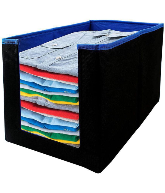 HOMETALES Non-Woven Shirt Stacker & Cloth Organizer,Black (4U)